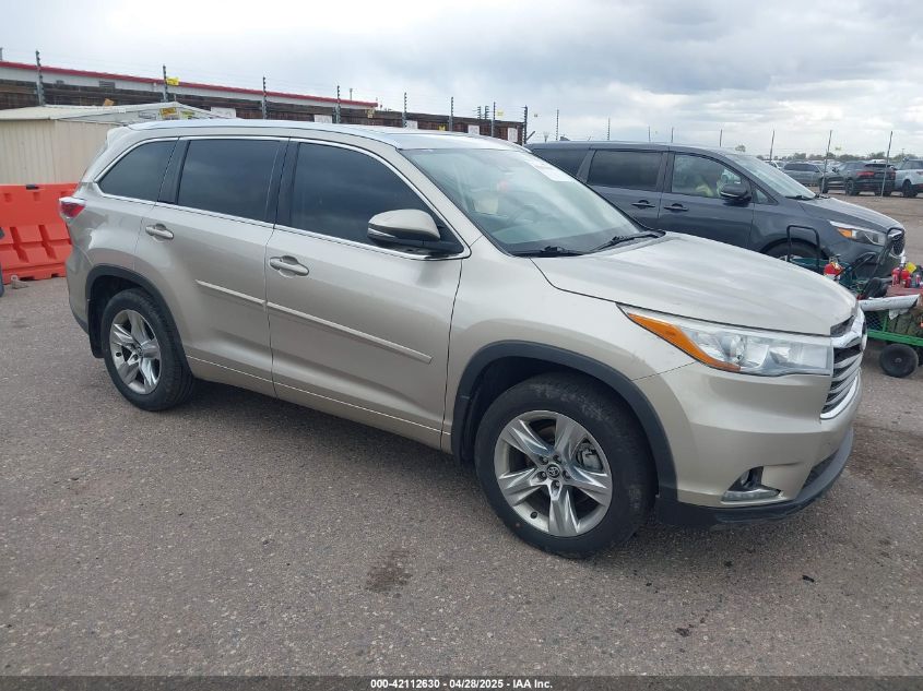 TOYOTA HIGHLANDER LIMITED PLATINUM V6  *5TDDKRFH1GS303129*